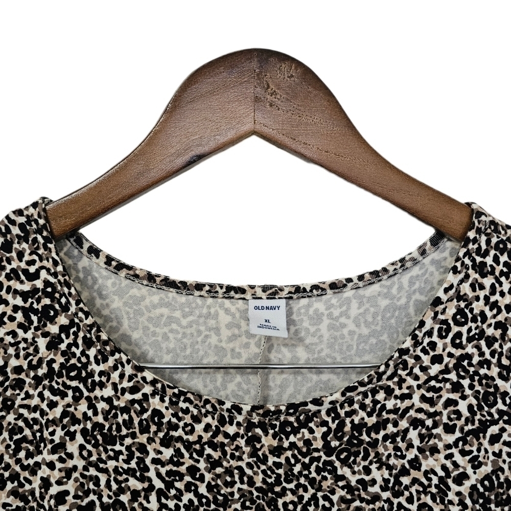 Old Navy animal print dress long sleeve round neck NWT XL - Picture 2 of 8